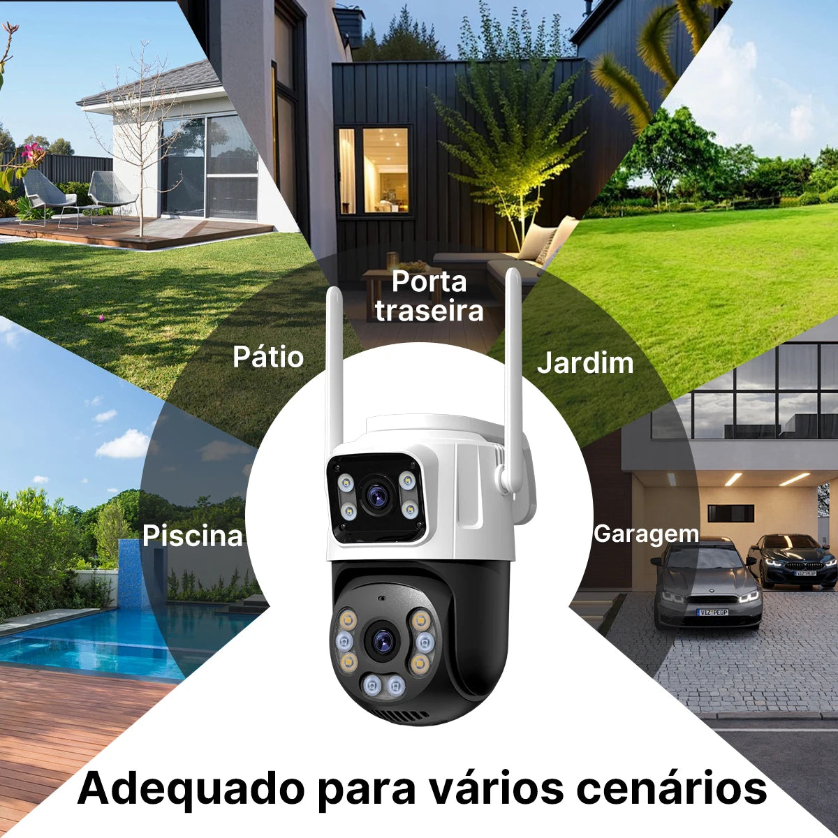 P2 PTZ IP Camera Outdoor WiFi Security Camera Automatic Tracking Wireless CCTV Camera with iCsee Dual Lens