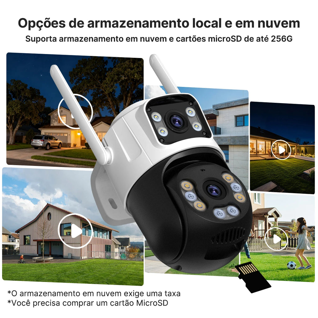 P2 PTZ IP Camera Outdoor WiFi Security Camera Automatic Tracking Wireless CCTV Camera with iCsee Dual Lens