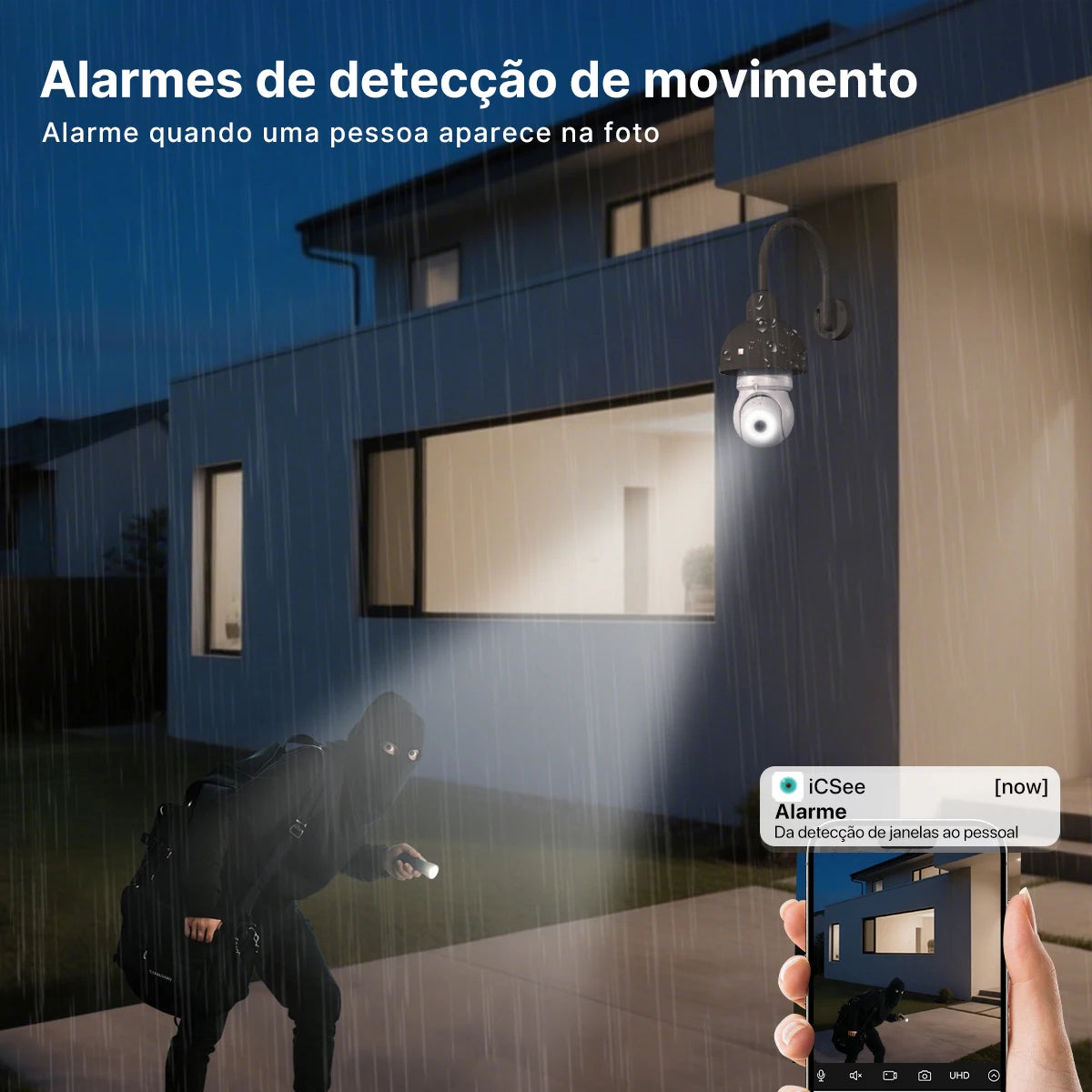 Wireless Network Camera with Lamp E27 Smart Camera for Home Outdoor Waterproof with Bidirectional Audio icsee